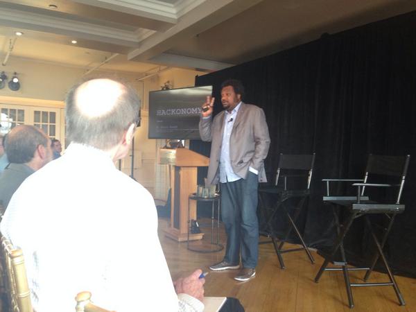 SigmaGroup's tweet photo. Back at @AdClubNY to hear @boughb speaking about #hackonomy #theverticals @LinseySchwetje @FuelForThought http://t.co/0ZmUS37Zxd
