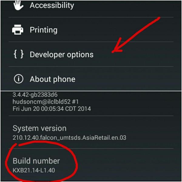 vmancer's tweet image. #developeroptions apparently raised by touching the menu (mark by red circle) few times .. #android