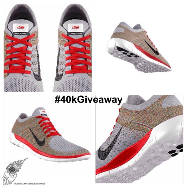 Ok, here we go🎉

Part of 1st prize:
EXCLUSIVE LDNM Edition Nike Free 4.0 Flyknits 😍

RT if you like 'em
#40kGiveaway