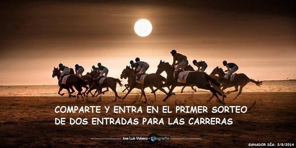 Carreras_Caba's tweet photo. Comparte y entra en el sorteo de dos entradas para las carreras de caballos. El ganador lo sabremos este domingo. http://t.co/Xc5jW2M0Wy