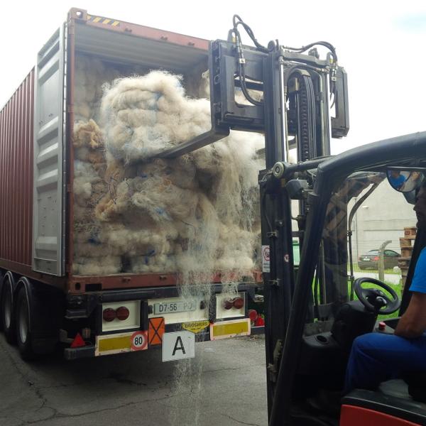 Today we're in Slovenia unloading new fishing nets that will be regenerated! #NetWorks project #ECONYL @Interface_NA