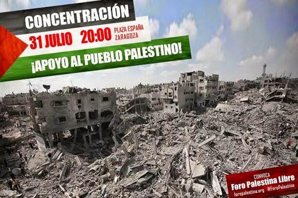 Jueves 31, Concentración en apoyo al pueblo palestino! vía <a href="/ForoPalestina/">Foro Palestina Libre</a>