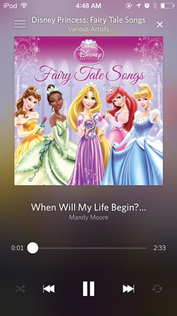 / / Listening to my jams at 5am #ImPathetic