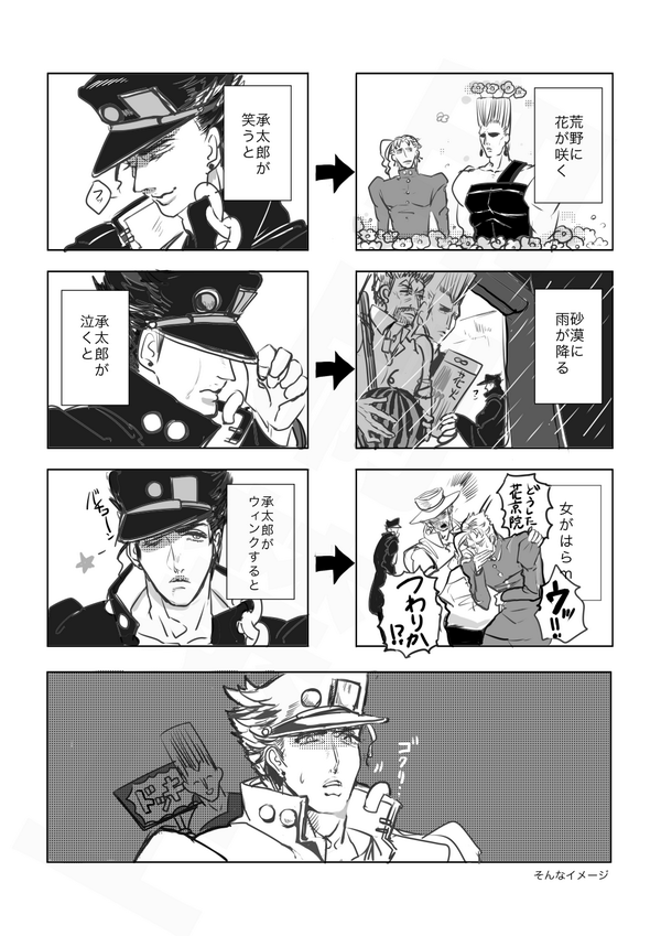 承太郎のイメージ(左から読んで下さい) 