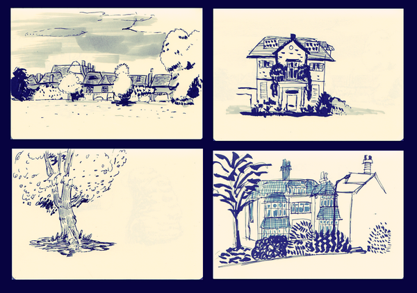 Houses and parks around NW London #sketchbook 