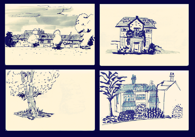 Houses and parks around NW London #sketchbook 
