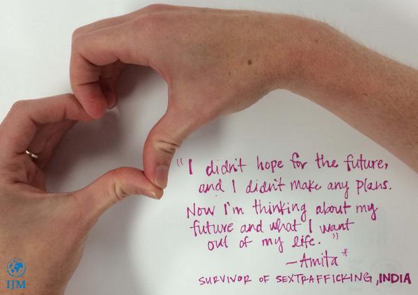 Today is World Day against Trafficking in Persons. This quote gives us hope that trafficking CAN END! #igivehope