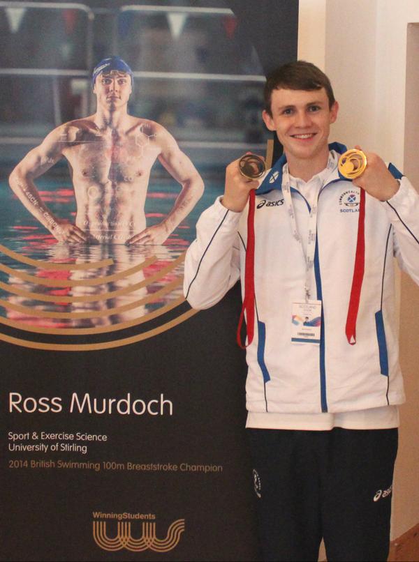 StirUni's tweet photo. Great to see Gold &amp; Bronze medallist &amp; @stiruni student @RossMurdoch_ @WinningStudents event today! #stirglasgow2014 http://t.co/vgA5Gn2hdq