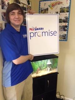 Brandon from 2213 after setting up a tank for Family Promise. Happy Day! #inspiredbypets