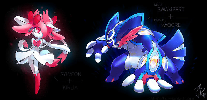 تويتر ポケモンメモ على تويتر ニンフィア キルリア メガラグラージ ゲンシカイオーガなど ポケモンを合体させたアート作品 Http T Co Uosal4ntyg Http T Co Vnfkbr8ula