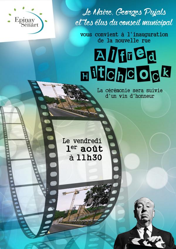 QUARTIER DES CINEASTES :Inauguration de la nouvelle rue Alfred Hichcock le vendredi 1er août à 11h30 !