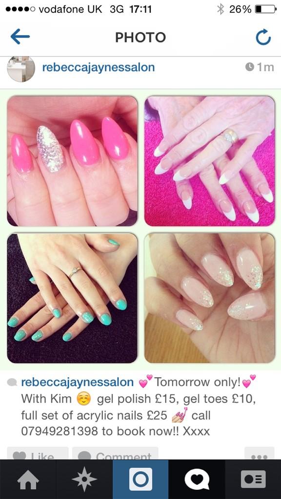 Kimblebells's tweet photo. Nail appointments for tomorrow http://t.co/srPLoMQk6m