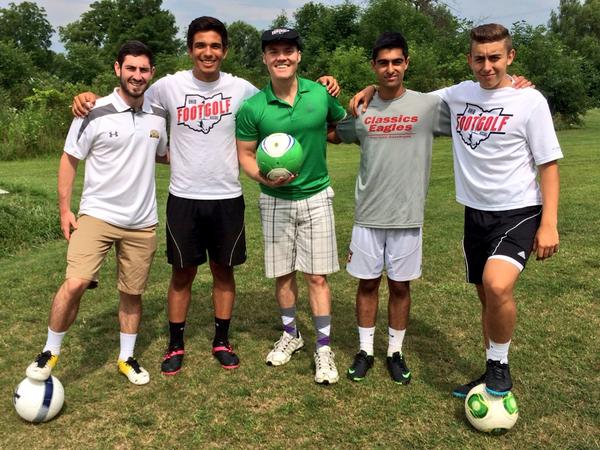 CameronFontana's tweet photo. Had a BALL (HA!!!) with these guys today... New #ExtremeColumbus coming soon: FOOTGOLF!!!! @OhioFootGolf http://t.co/da64OzJf6B