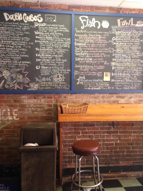 EatingInRI's tweet image. Options on options over at #GeoffsSandwiches on college hill.