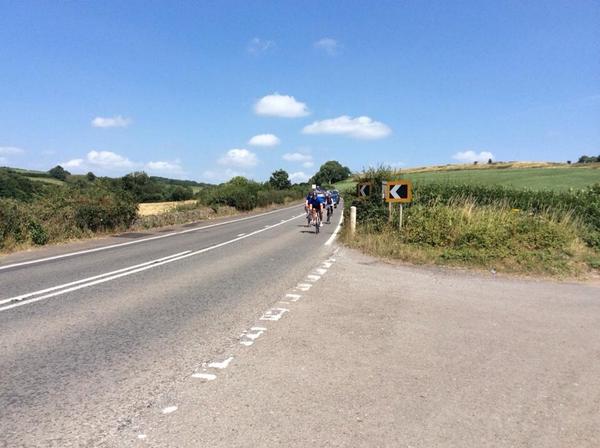 mncycle200's tweet image. 1500: Ben has joined the crew too. Just reached Shepton. #mnda @mndassoc