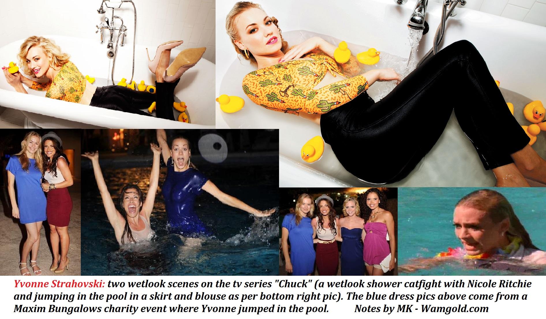 Happy Birthday Yvonne Strahovski = 2 scenes on the tv series  "Chuck".  Here is one  