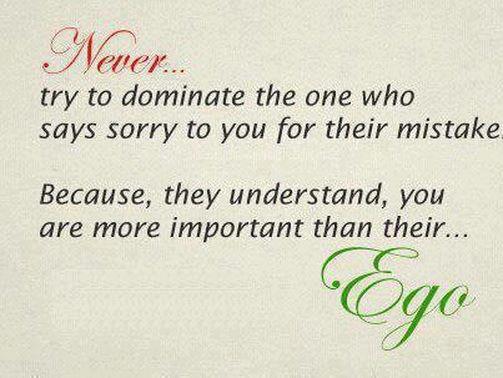ss_ananda_pal's tweet photo. Nice quote about ego and saying sorry. #siddhaswarupananda http://t.co/shma3wVPUv