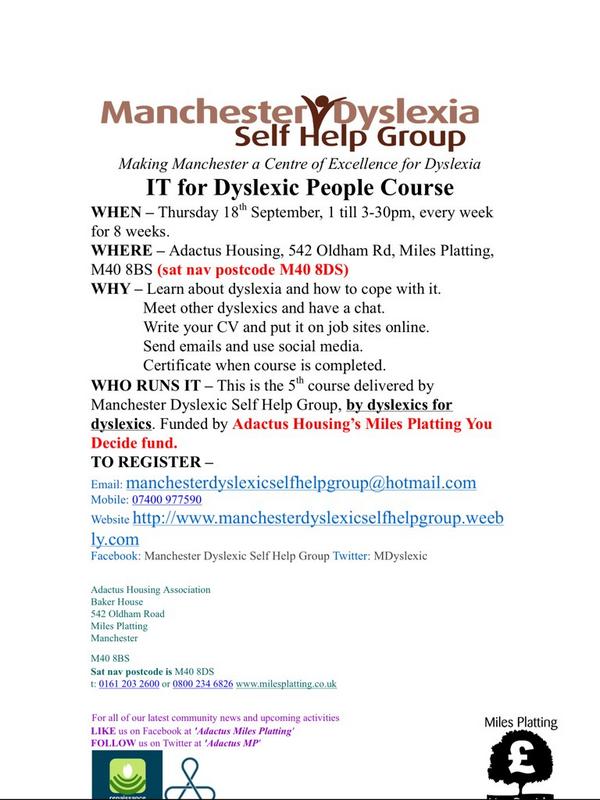 IT Course for Dyslexic People!
Thanks to <a href="/MDyslexic/">Manchester Dyslexic</a> and @AdactusMP <a href="/Aguilas33Roger/">Roger Broadbent 🇺🇦</a> 
By dyslexics for dyslexics.