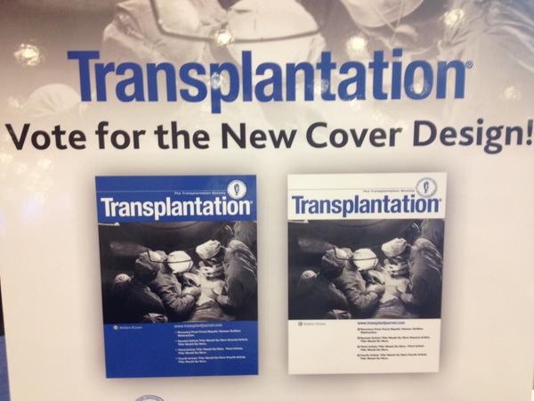 Blue or white? Don't forget to vote on Transplantation's new cover design! Stop by booth 711 today! #WTC2014