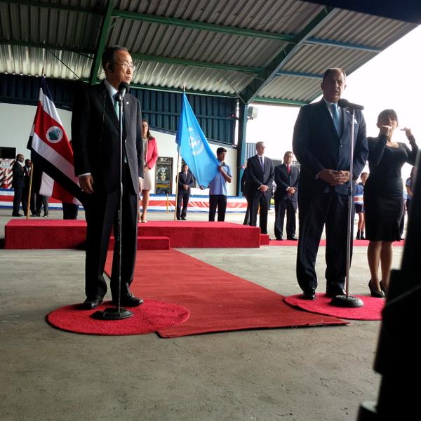 Nothing more shameful than attacking sleeping children, #UNSG tells Costa Rica press of attack on <a href="/UNRWA/">UNRWA</a> school