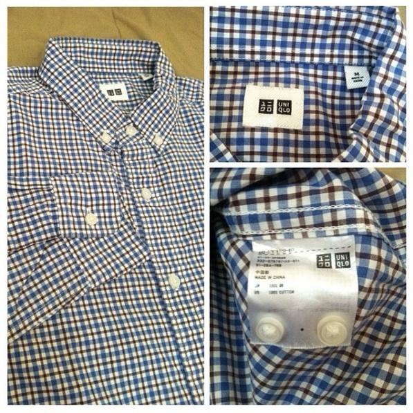 second4men's tweet image. Kemeja Uniqlo Cotton. Size M. Kondisi: Masih Seperti baru. Harga: 100 Ribu. Bahan enak dipake dan model nya keren :)