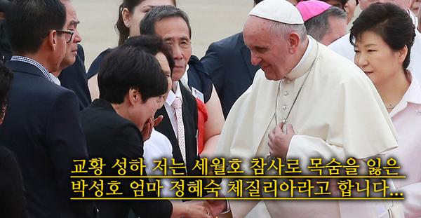 세월호 참사 희생자 고 박성호 군의 어머니 정혜숙씨가 교황에게 보내는 편지 전문입니다. vop.co.kr/A00000783744.h…