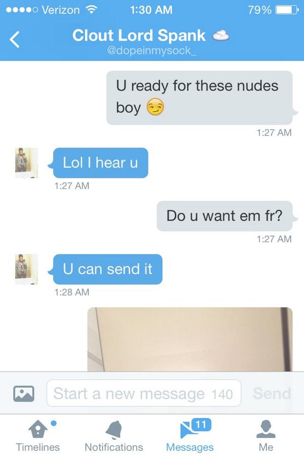 FuckTheFedz's tweet photo. "@PurpleCaine: This nigga gone dm my girl he thought he was finna get da nudes....little did he know http://t.co/LoZ6BNDZVd" lmfao