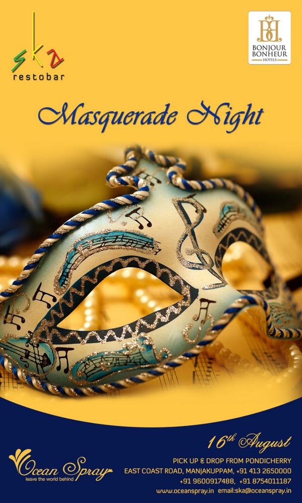 OceanSprayPondy's tweet photo. Masquerade Night Party
August 16 http://t.co/PTVx7ZgBhT