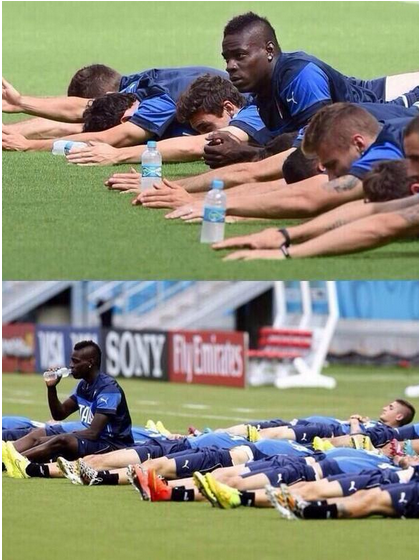 " Happy 24th birthday Mario Balotelli. A lot of hard work got him to where he is now... 