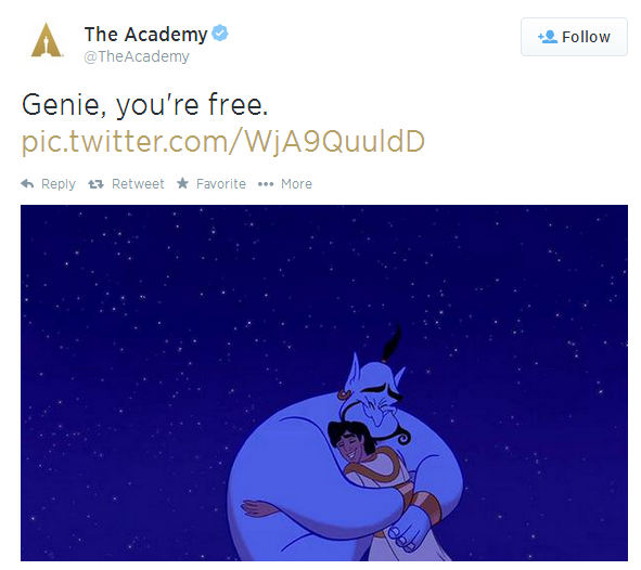 GirlsTweetsOnIy's tweet photo. Yes Genie, you're free. R.I.P Robin Williams. http://t.co/HyQKOyWiBj