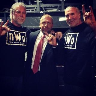 Triple H posted the following from last night during RAW:

"The Kliq backstage at Happy Birthday, Hulk. 