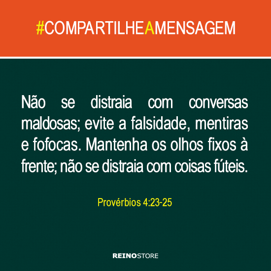 ReinoStore's tweet image. Não olhe nem para a direita nem para a esquerda: e fique bem longe da maldade. LEIA: bit.ly/AMensagem
