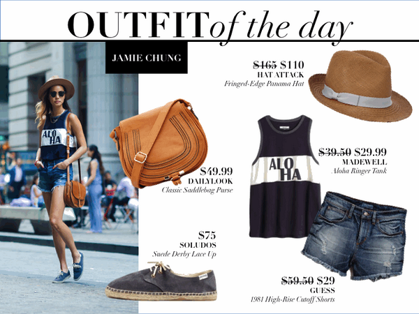 Browsydotcom's tweet photo. @jamiechung1 is our pick for #OOTD! Beat the heat but don't sacrifice style in this perfect summer outfit. http://t.co/pFclC8uqOz