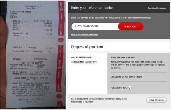 boultonfamily's tweet image. @RoyalMail Sent €75 cash to my son for his hols by #signedfor but it got 'lost'. Can you explain pls? #RoyalMailFail