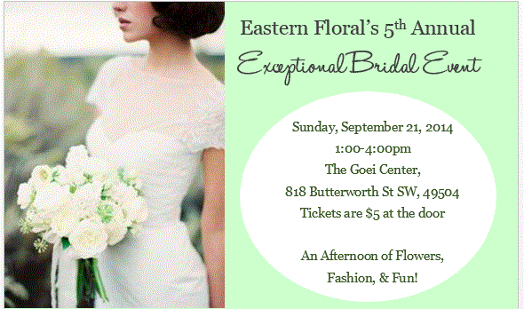 Goei_Center's tweet photo. Get #free admission to our 5th annual Exceptional Bridal Event! http://t.co/04PtL1g4EO
#bride #wedding #floral http://t.co/lE6Y070utE
