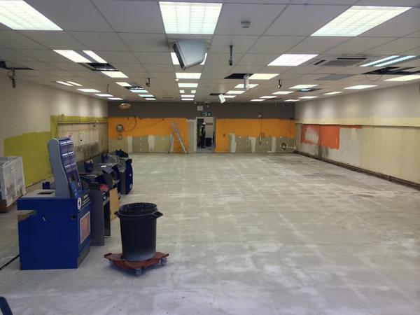 GroveRoad2665's tweet photo. Refresh is well under way. Currently lots of space for some stacks! http://t.co/9W8Uf6YCLL