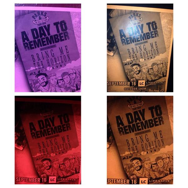 Carlitos_N's tweet photo. Didn't see @MIWband in any of the fliers around the venue today so I made some changes #SharpieMagic http://t.co/73xifg70PY