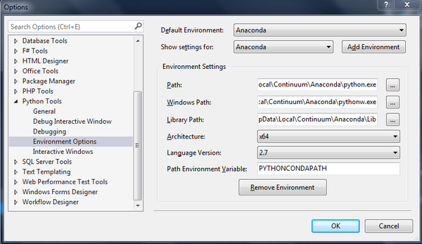 makcyom's tweet image. Making #PythonTools use #Anaconda as interpreter/environment on #VisualStudio2013 and start doing science in #python