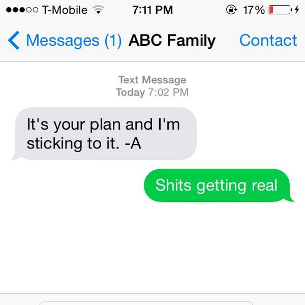 K80Francisco's tweet photo. @ABCFpll @ABCFamily my favorite texts #PPTexts #PLLChat http://t.co/kzA5FA8D1P