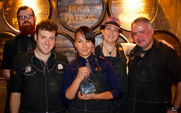 Patron's tweet photo. Thanks to our #RocaPatron ATX mixologists: Brian Dressel, @Tipsytexan, Carolyn Gil, @joyceCgarrison &amp; Lutfy Flores. http://t.co/UfNODpUYsd
