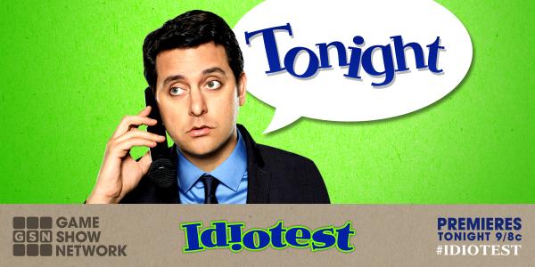 We can’t wait to see the idiots @BenGleib has to put up with on the premiere of #Idiotest tonight at 9/8c on <a href="/GSN/">Game Show Network</a>!