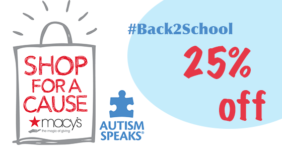 Donate to Autism Speaks and get BIG savings at <a href="/Macys/">Macy's</a> >> goo.gl/Vv9YMK