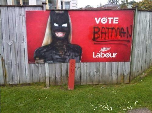 Not_JohnKeyPM's tweet image. "Decorated" election posters. 
#nzpol