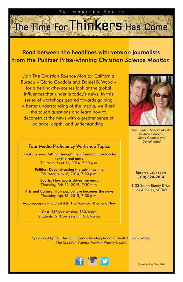 tenthrr's tweet image. Hope to see you there! September 11th @ 7:30pm #TheMonitorSeries #LosAngeles #Workshop @csmonitor