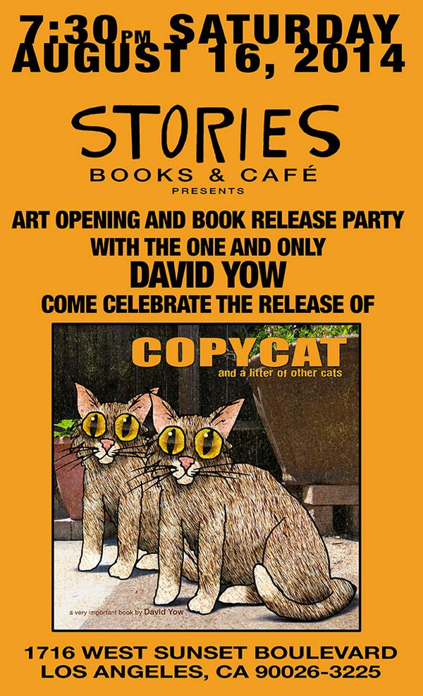 #sparklecat #storiesbooks&amp;cafe #Akashic This Saturday. Art opening and book event!!! 7:30. See you there!!!