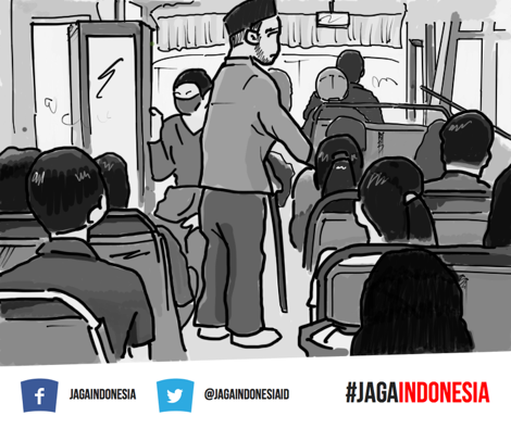 jagaindonesiaID's tweet photo. Untuk yg sering naik bus: Apa yg bakal kalian lakukan kalo liat orang tua ga dapet tempat duduk kayak gini? http://t.co/nAPOb5fBqr