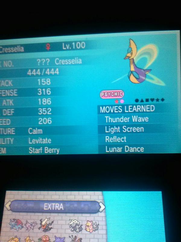 TrapGodGallade's tweet image. RT AND FOLLOW TO WIN A 6IV SHINY CRESSELIA. ENDS AT 750 FOLLOWERS :D