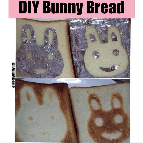 resepyummy's tweet photo. Diy bunny bread http://t.co/ww58V764xu