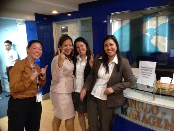 lelayantazo's tweet photo. Wacky with Ms Shirley Partosa, Supvr and Ms Wilma Diaz IT Head Adm.of Anglo Eastern Mgt. @SMEG_LOL @chris_malicdem http://t.co/7NYCjvQlMO