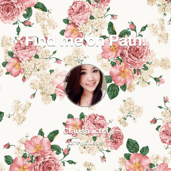 clarisaicha's tweet photo. I've shared 2,274 memories with my friends on #Path - see them now at http://t.co/bxxnCVYOMK! #thepersonalnetwork http://t.co/2kYMYT8AkK